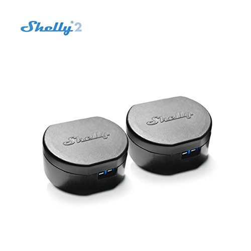 Shelly 2- WiFi Smart Switch- Doppel Schalter Realis- Fuktioniert mit Amazon Alexa (2 Pack)