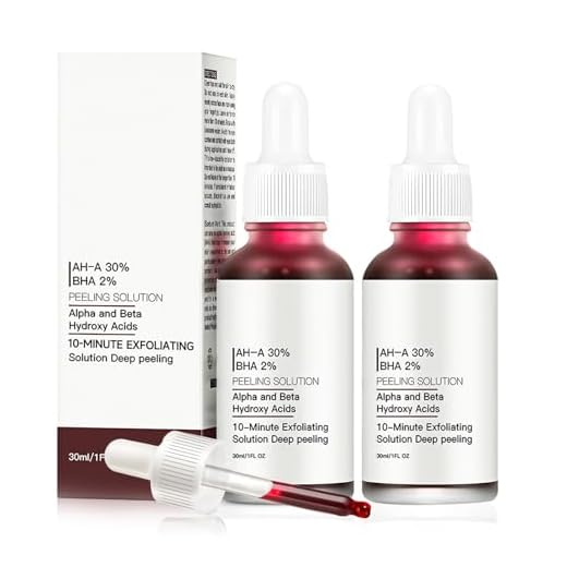 Solución Peeling, 2 Piezas Exfoliating Solution 30% AH-A + 2% BHA, Peeling Quimico Facial, Peeling Facial, Reducir la Obstrucción de los Poros, Adecuado para una Variedad de Tipos de Piel