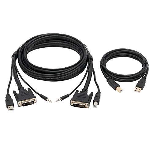 Cable KVM DVI P784-006-U para conectar audio USB y video digital en un switch 2