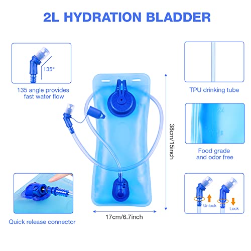 Hydration Pack With 2L Hydration Bladder Lightweight Insulation Water Rucksack Backpack Bladder Bag Cycling Bicycle Bike/Hiking Climbing Pouch #TOP5
