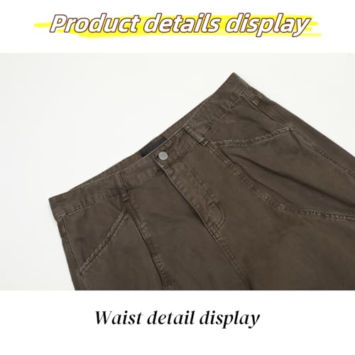 Men's Spring and Autumn Solid Color Straight Fit Denim Jeans Classic Retro Baggy with Pockets Baggy Jeans3