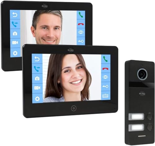 ELRO PRO PV40 Full HD Video-Türsprechanlage für 2 Familien, 1080P, 2x 7...