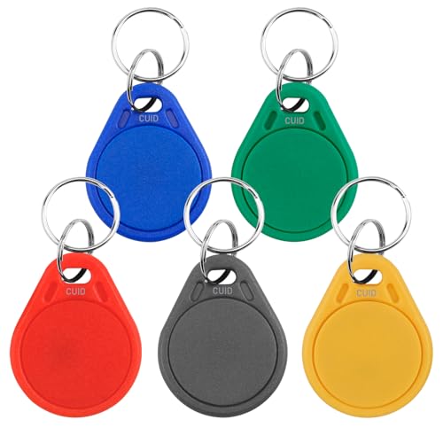 5 Stück 13.56MHz RFID Schlüsselanhänger NFC Token Tag Wiederbeschreibbar und Wasserdicht Keyfobs, RFID-Token sind weit verbreitet und mit Zugangskontrolle