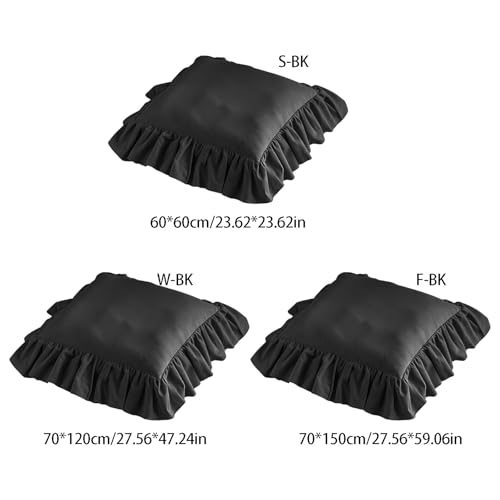 Almohada de silla francesa de algodón con volantes y lazos de alta costura 4