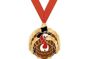 Crown Awards Thanksgiving Turkey Medals - Gratitude Awards for Kids