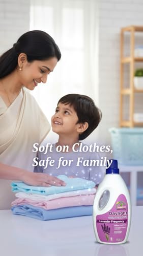 Image of Daylight India Liquid Detergent 1L Premium Laundry Cleaner, Tough on Stains, Gentle on Hands, Fresh Lavender Fragrance, Non-Toxic & Skin-Friendly