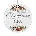 My First Christmas as a CPA 2022 Ornament Gifts New Newly Graduated Certified Public Accountant Chartered Accountancy Exam Passer Accounting - Xmas Tree Party Decoration - Circle