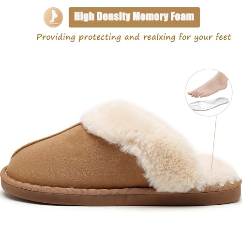 Pantofole da Donna Ciabatte Invernali da Interno Soffici con Dolce Peluche Pantofola Scarpe Antiscivolo Regalo Natalizio per Uomo