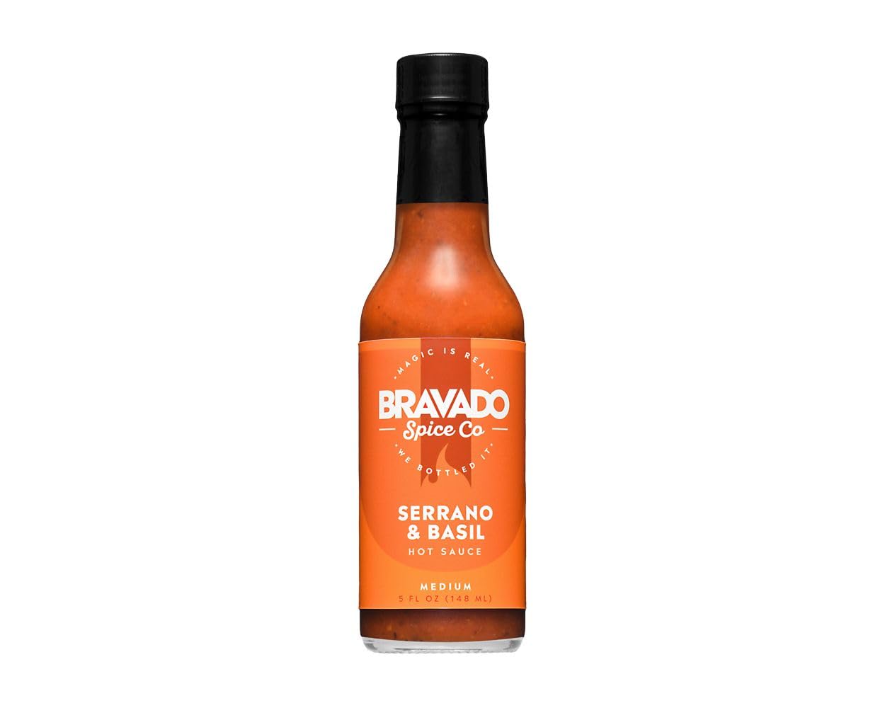 Serrano & Basil Hot Sauce, Gluten-Free, Vegan