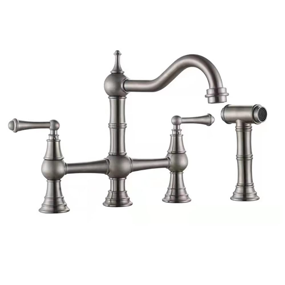 Robinet de lavabo et cuisine en laiton avec mitigeur eau chaude et froide