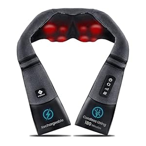 Etekcity Cordless Neck Massager for Pain Relief Deep Tissue, Shiatsu Low Back Massager with Heat, Wireless Electric Shoulder Massager, Best Gifts for Men,Women,Mom & Dad, Kneading Leg Massage Pillow