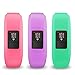 iBREK for Garmin Vivofit 3/jr/jr 2 Bands, Adjustable Replacement Wristbands with Watch Buckle for Women Men(No Tracker)(3 Pack:Pink&Purple&Teal,Regular Fit(6.0-9.0 in))