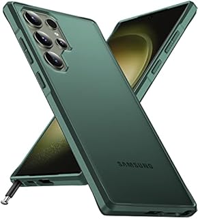 Anqrp Mist Series for Samsung S23 Ultra Case, [Translucent Matte][Military Grade Protection] Anti Scratch Flexible TPU Bumper Shockproof Phone Cover for Samsung Galaxy S23 Ultra 5G 6.8", Green