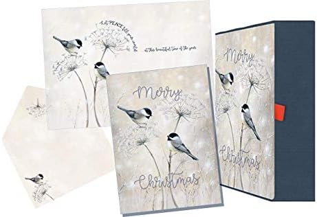 LPG Performing Arts Keepsake Box, Glitter Embellished with Full Color Inside Designs Chickadees, 87147-14 image 3