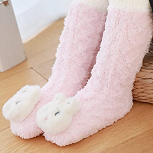 3D Baby Winter Fluffy Fuzzy Slipper Socks, 3Pairs Cute Animal Fuzzy Home Slipper Socks for Boy Girls2