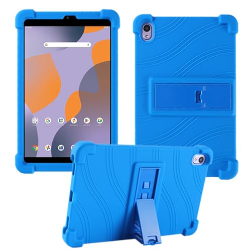 HminSen Case for Walmart Onn 8 inch Tablet 2024 Model (100135923) Kids Friendly Soft Silicone Adjustable Stand Cover for Onn 8 inch Gen 4 2024 Tablet Case (Blue)