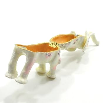 Amazon.co.jp: 白象 ゾウ 置物 ラインストーン装飾 かわいい