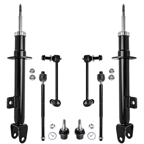 Image of Detroit Axle - RWD Front Bare Struts Sway Bars Lower Ball Joints Outer Tie Rods Replacement for 2005-2010 Chrysler 300 2006-2010 Dodge Charger 2008-2010 Challenger 2005-2008 Magnum