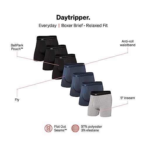 SAXX Underwear Co. Men's Underwear with Pouch Support Daytripper Boxer Brief Fly, 7 or 10 Pack2