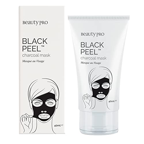 BEAUTYPRO BLACK PEEL Off Mask Activated Charcoal Detoxifying Deep Cleansing & Brightening Targets Blackheads & Pores Gingko Biloba Tea Tree & Lemon Natural Skincare Multi Award Winning Brand 40ml