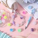 SUNNYCLUE Bubblegum Beads Bulk 20mm Acrylic Beads Colorful Candy Ball Shaped Bead Large Rhinestone Beads Beadable Pens Beads Chunky Bubble Gum Loose Spacer Beads for Jewellery Making Beading Supplies - Image 4