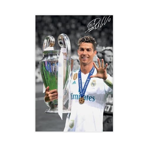 GJHTQLP Cristiano Ronaldo (4) Póster en lienzo para decoración de pared, pinturas para sala de estar, dormitorio, decoración de 30 x 45 cm
