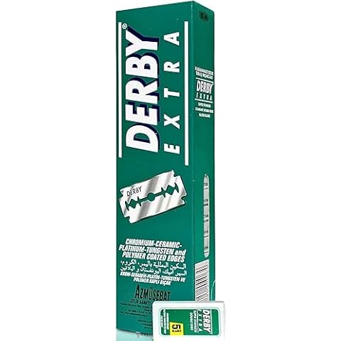 100 "Derby Extra Professional" Double Edge Razor Blades for straight razor Cover
