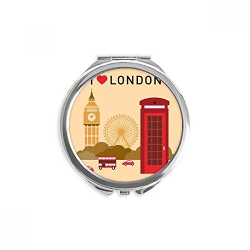Miroir de poche London rond compact pour corriger le maquillage facilement partout