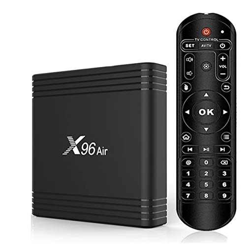 AMITVA Smart TV Box, X96 Air Android TV Box Android 9.0 Amlogic S905X3 4GB / 64GB 2.4G / 5G WiFi De Doble Banda 8K Decodificación De Video UHD 4K Reproductor Multimedia,2gb+16gb