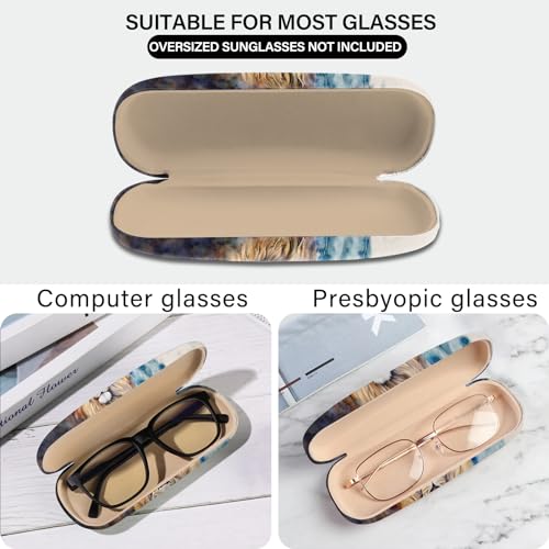 Image of Eyeglasses Case Hard Shell Protective Case for Glasses Eyeglass Box with Cleaning Cloth for Boys Men Man Cute Aesthetic
