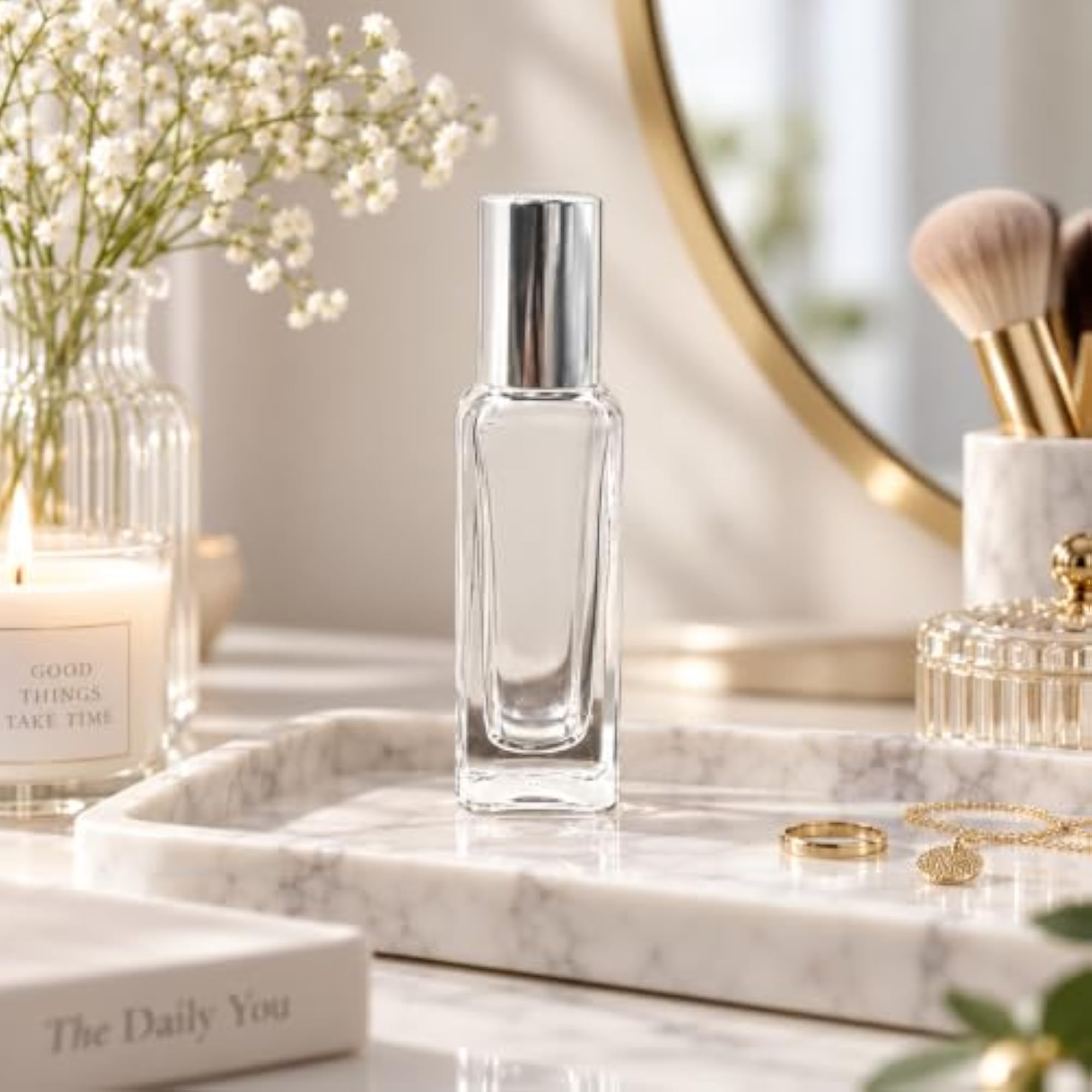 20 ml Refillable Clear Fine Mist Spray Glass Bottles With Spray Pump