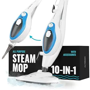 Steam Mop Cleaner With Stainless Steel Detachable Handheld, 360 Degree Self Spin Floor Cleaning Bucket Mop Multipurpose Use Reusable Pads Clean Home Floor Cleaner Bowl Cleaner (Microfiber)