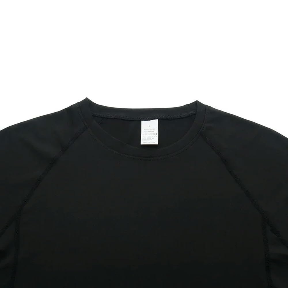 DYRBF - Camiseta de compresión para hombre, ropa deportiva de verano, camiseta para correr, elástica, de secado rápido, para deportes, gimnasio, entrenamiento