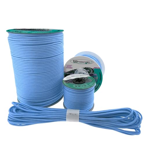 Paracorde 425 3 mm Type II – 123Paracord – Idéale pour Les projets DIY, Le Camping et Les Aventures en Plein air – Couleurs de Base III | Disponible en 15 m, 30 m et 50 m