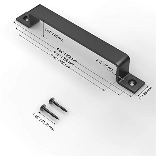 Vivalight 10 Inch Sliding Barn Door Handle Pull Black Large Rustic Fence Gate Handle #TOP5