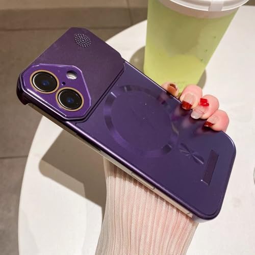Coque iPhone 16 Pro Max violet foncé givrée pour une prise en main naturelle