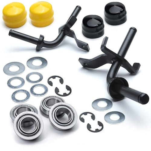 Front Wheel Bushing to Bearing Conversion Kit & Axle Steering Spindles GY20047 GY20048 for John Deere L100 L105 L107 L108 L110 L111 L118 L120 L130 G110 Scotts L1742 L2048 & More GY20616BLE GY20617BLE