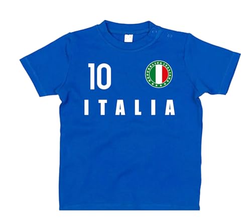 daged T-Shirt Baby Italien Trikot Look EM WM Emblem Personalisieren Name &...