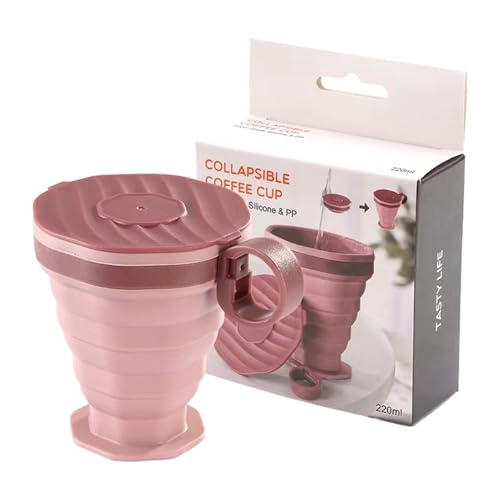 Vaso plegable reutilizable para enjuague bucal, taza de viaje de silicona, taza de camping reutilizable, taza portátil a prueba de fugas, botella deportiva para senderismo