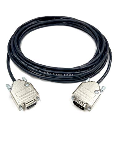 200 Foot Db9 Male To Female Rs232 Plenum Extension Serial Cable - 22 Awg With Plenum Black Jacket - Made In The Usa By Custom Cable Connection #TOP1