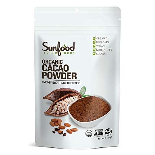 Sunfood Superfoods Cacao Powder - Pure Raw Organic. 1 lb Bag