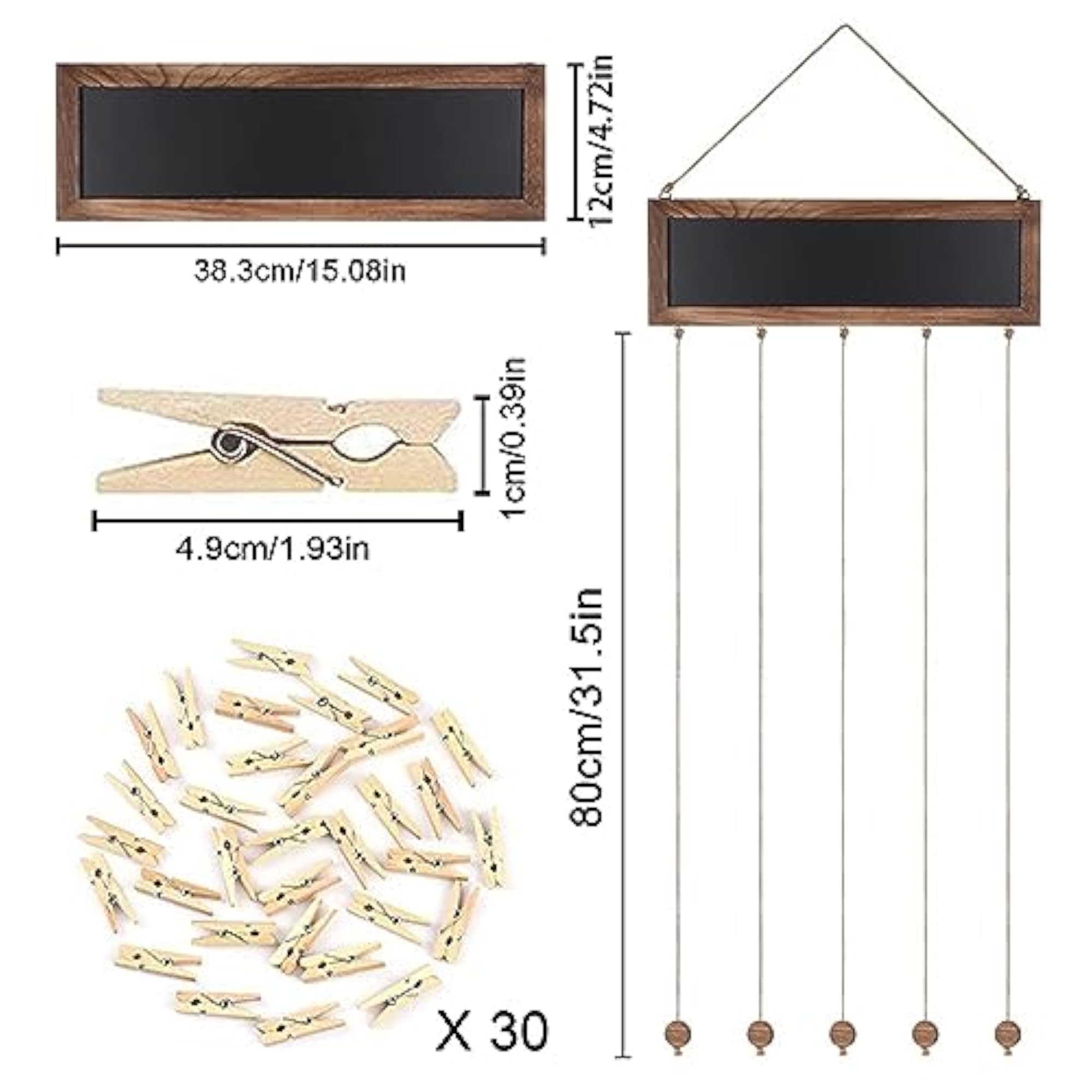 Collage Photo Holder Organizer with Clips for Display