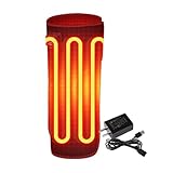 Heated Calf Support Leg Warmer with 3-Stage Heat - Winter Shin Warmers, Universal Left/Right, Unisex, Washable, Free Size (Black), Use with Power Supply