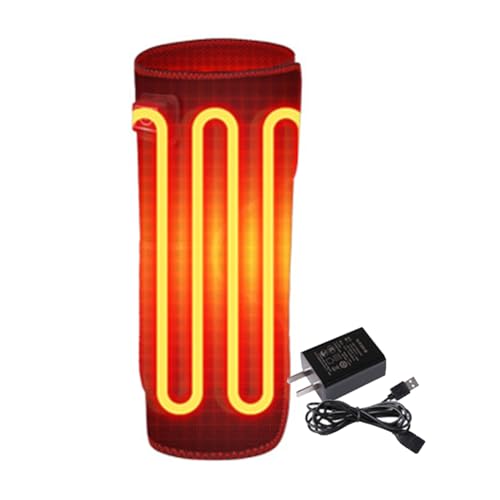 Heated Calf Support Leg Warmer with 3-Stage Heat - Winter Shin Warmers, Universal Left/Right, Unisex, Washable, Free Size (Black), Use with Power Supply