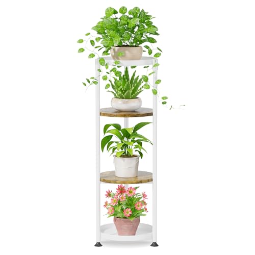 iDavosic.ly 4 Tier Corner Metal Plant Stand Indoor, 45 In Tall, W...