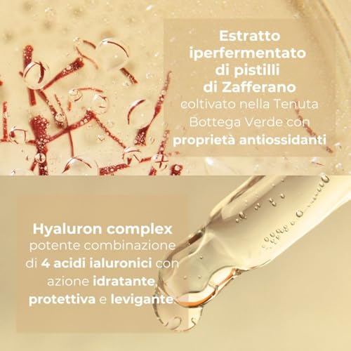 Bottega Verde - Pistilli Di Zafferano, Gocce D'oro, Siero Viso Booster Di Luce, 10 Ml, Trattamento Idratante E Illuminante, Con Oro 23 Kt, Estratto Iperfermentato Di Zafferano E Hyaluron Complex - 4