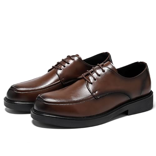Men's Classic Fashion British Style Casual Leather Shoes Business Comfort Anti Slip Lace up Formal Leather Shoes