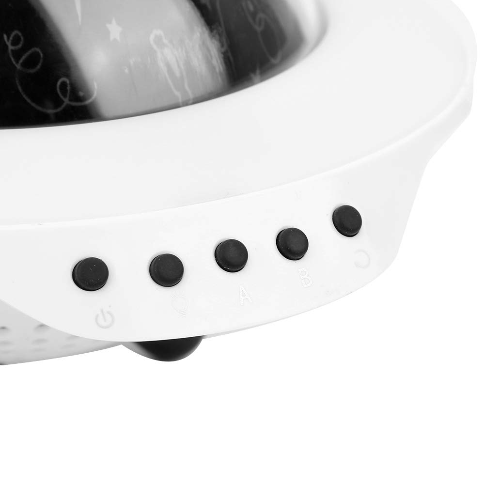 Projecteur rotatif de ciel étoilé, haut-parleur musical Bluetooth, veilleuse pour chambre de bébé, télécommande