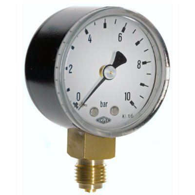 Manometer, NG50, 0-10bar, G1/4" unten Cover