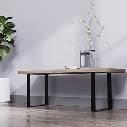 Orgerphy 16” Black Square Metal Table Legs (2Pcs)| Heavy Duty Metal Bench Legs Furniture Legs| Mid Century Modern Metal Legs Tea Table Legs For Diyers| With Screws And 4Pcs Floor Protects Rubbers #TOP5